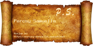 Percsy Samuella névjegykártya